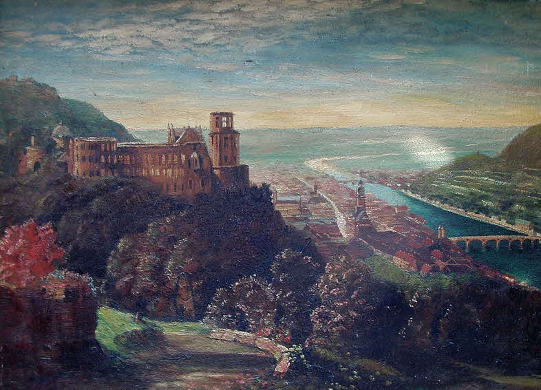Blick vom Knigsstuhl ber Heidelberg -  um 1900 - 45 x 63 cm - 59 € mtl./K 650 €