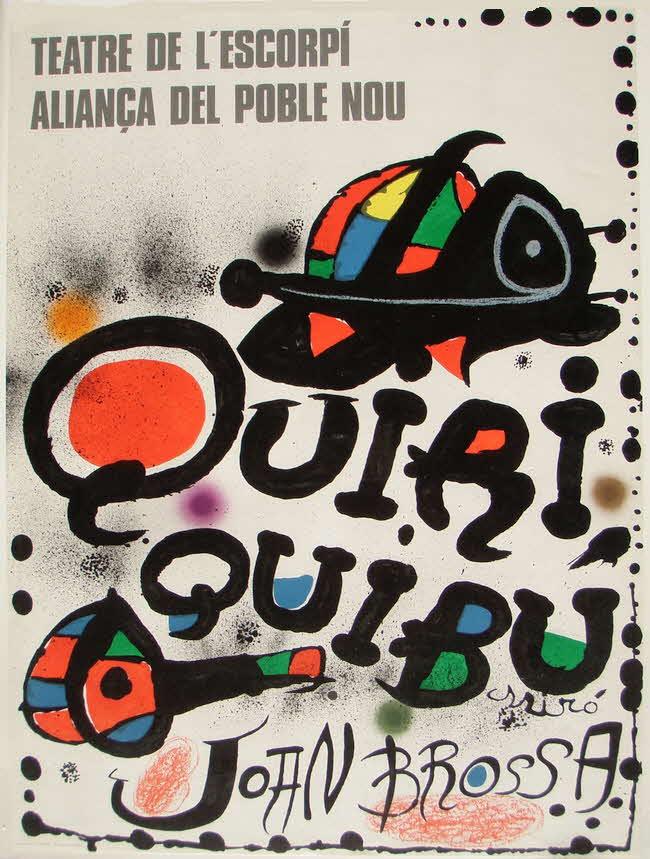 Joan Miro (1893-1983) -  Ausstellungplakat "Quiriquib". Farblithographie - 1976 - 
Corredor-Matheos 89 - eines von 2000 Exemplaren  - 75 x 56 cm - 59 € mtl./K 450 €