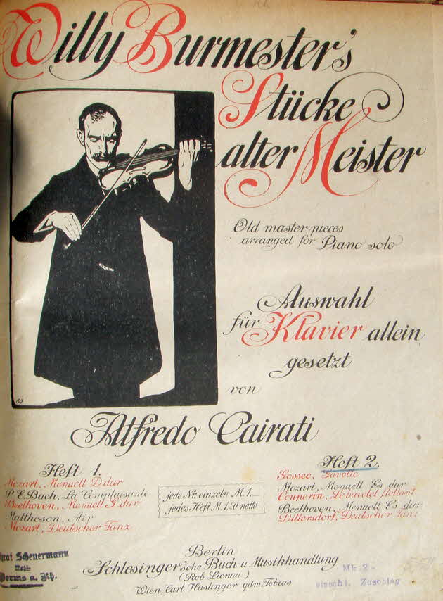 Alfredo Cairati (* 1875;  � 1960 Z�rich) war ein italienischer Komponist und Musiklehrer, der am Stern�sches Konservatorium in Berlin  zwischen 1908 und 1916 lehrte  - 39 € mtl./K 350 €